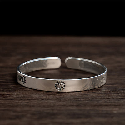 FREE Today: Wealth and Luck Bagua Mantra Symbol Copper Plated Silver Bracelet Bangle - Copper(Wrist Circumference: 16-22cm) - image 1
