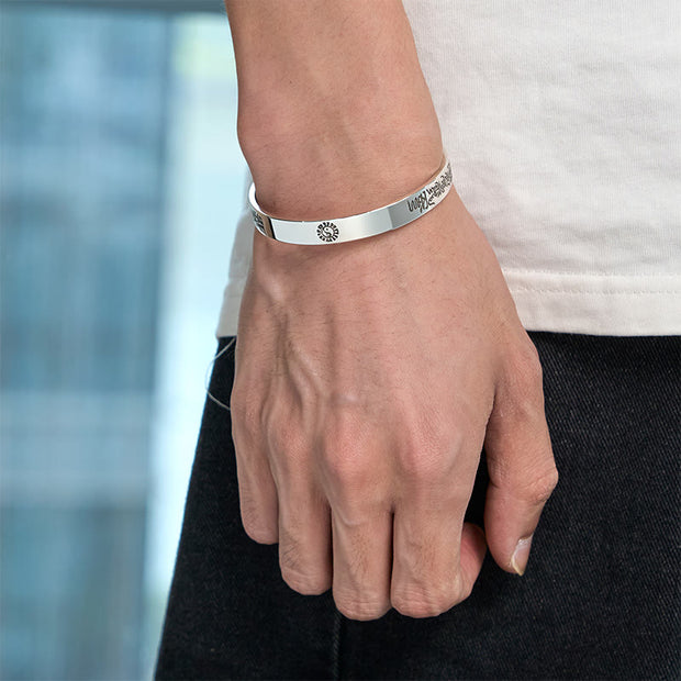 FREE Today: Wealth and Luck Bagua Mantra Symbol Copper Plated Silver Bracelet Bangle - image 9