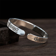 FREE Today: Wealth and Luck Bagua Mantra Symbol Copper Plated Silver Bracelet Bangle - image 2