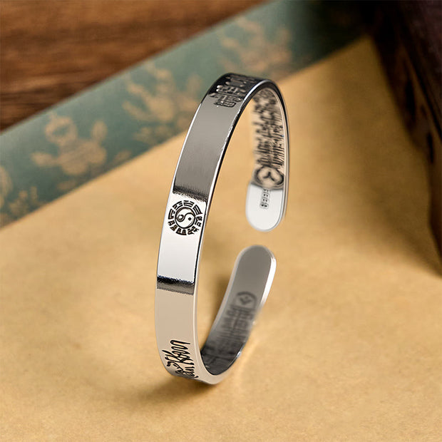 FREE Today: Wealth and Luck Bagua Mantra Symbol Copper Plated Silver Bracelet Bangle - image 3