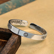FREE Today: Wealth and Luck Bagua Mantra Symbol Copper Plated Silver Bracelet Bangle - image 4
