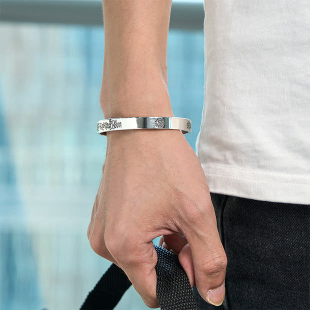 FREE Today: Wealth and Luck Bagua Mantra Symbol Copper Plated Silver Bracelet Bangle - image 5