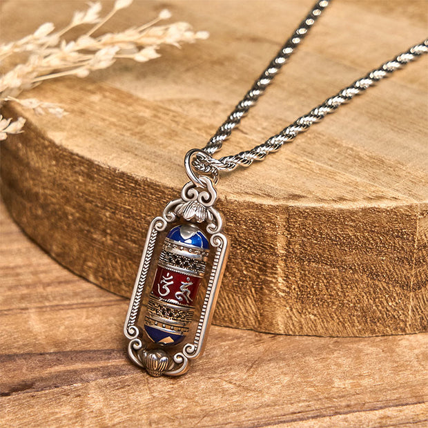 FREE Today: Focus and Peace Om Mani Padme Hum Prayer Wheel Copper Necklace Pendant - image 9