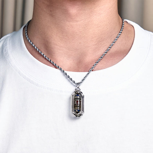 FREE Today: Focus and Peace Om Mani Padme Hum Prayer Wheel Copper Necklace Pendant - image 14