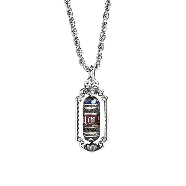 FREE Today: Focus and Peace Om Mani Padme Hum Prayer Wheel Copper Necklace Pendant - image 5