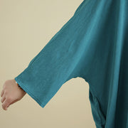 Buddha Stones Retro Casual Solid Color Long Sleeve Cotton Linen Maxi Dress With Pockets - image 22
