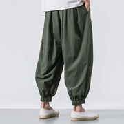 Buddha Stones Casual Sports Men's Solid Color Cotton Drawstring Pants With Pockets - image 22