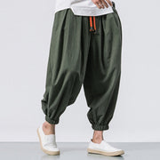 Buddha Stones Casual Sports Men's Solid Color Cotton Drawstring Pants With Pockets - image 24