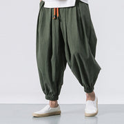 Buddha Stones Casual Sports Men's Solid Color Cotton Drawstring Pants With Pockets - image 17