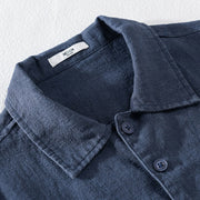 Buddha Stones Commute Men's Plain Buttons Design Pattern Cotton Linen Long Sleeve Shirt - image 14