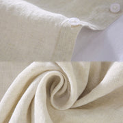 Buddha Stones Spring Men's Casual Pure Color Linen Long Sleeve Shirt With Pocket - image 6