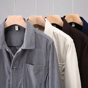 Buddha Stones Fall Vintage Lapel Design Long Sleeve Button Men's Cotton Jacket With Pockets - image 13