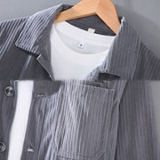 Buddha Stones Fall Vintage Lapel Design Long Sleeve Button Men's Cotton Jacket With Pockets - image 5
