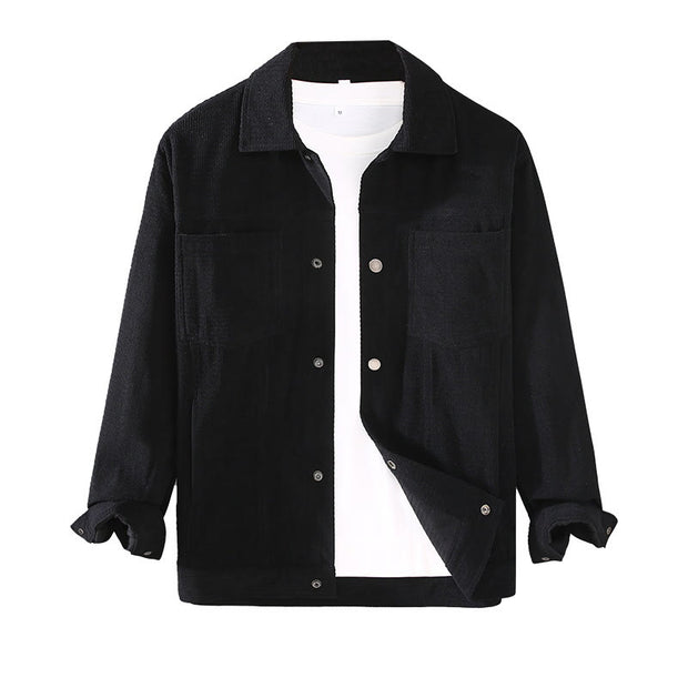 Buddha Stones Vintage Lapel Design Buttons Men's Long Sleeve Jacket With Pockets - image 8