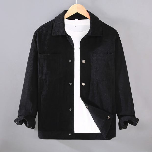Buddha Stones Vintage Lapel Design Buttons Men's Long Sleeve Jacket With Pockets - Black - US/UK/AU42，EU52 (3XL) - image 7