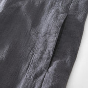 Buddha Stones Casual Plain Simple Buttons Design Men's Long Sleeve Ramie Linen Jacket With Pockets - image 23