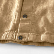 Buddha Stones Casual Plain Simple Buttons Design Men's Long Sleeve Ramie Linen Jacket With Pockets - image 5