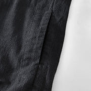 Buddha Stones Casual Plain Simple Buttons Design Men's Long Sleeve Ramie Linen Jacket With Pockets - image 9