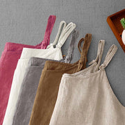 Buddha Stones Summer Plain Adjustable Strap Design Women's Cotton Linen Vest Waistcoat - image 34