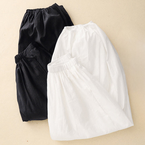 Buddha Stones Casual Simple Design Women's Cotton Harem Pants With Pockets - image 13