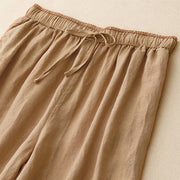 Buddha Stones Casual Embroidered Petals Women's Cotton Linen 7-8 Length Harem Pants With Pockets - image 11
