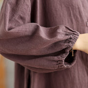 Buddha Stones Casual Frog-button Women's Cotton Linen Coat With Pockets - image 8