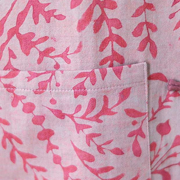 Buddha Stones Frog-button Vine Leaves Women's Cotton Linen Coat With Pockets - image 13
