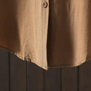Buddha Stones Plain Buttons Women's Cotton Coat With Pockets - image 4