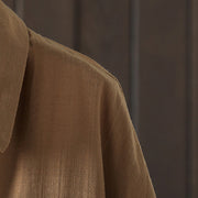 Buddha Stones Plain Buttons Women's Cotton Coat With Pockets - image 5