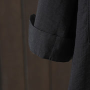 Buddha Stones Plain Buttons Women's Cotton Coat With Pockets - image 13