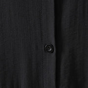 Buddha Stones Plain Buttons Women's Cotton Coat With Pockets - image 14