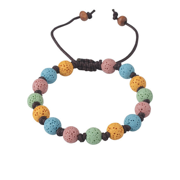 Buddha Stones Colorful Lava Rock Support Bracelet - image 10