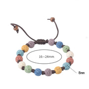 Buddha Stones Colorful Lava Rock Support Bracelet - image 3