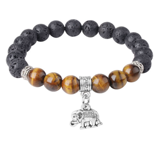 FREE Today: Support Healing Black Lava Rock Crystal Beads Animal Pattern Bracelet - image 5