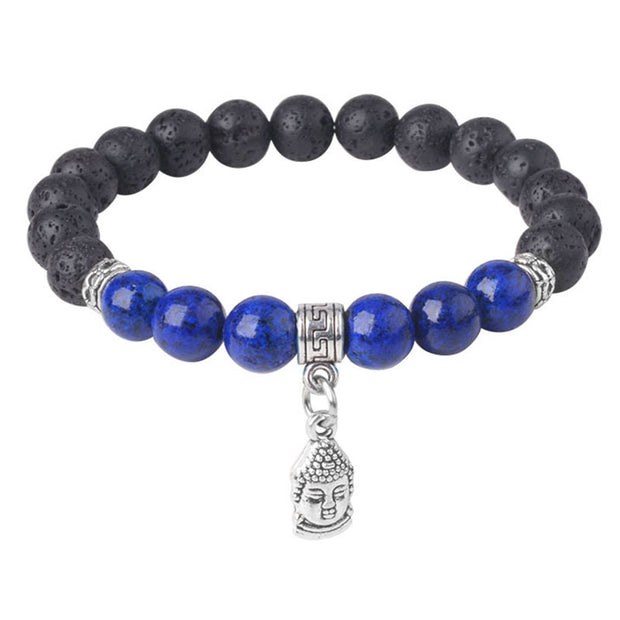 FREE Today: Support Healing Black Lava Rock Crystal Beads Animal Pattern Bracelet - image 12