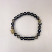 Buddha Stones Silver Sheen Obsidian Ebony Protection Bracelet - image 8