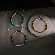 Buddha Stones Cute Bone Pattern Tiger Eye Courage Beads Bracelet - image 16