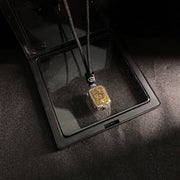 Buddha Stones Tibetan Zakiram Goddess Of Wealth Protection Rope Square Necklace Pendant - Zakiram - image 1