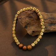 Buddha Stones Copper Brass Lightning Struck Jujube Wood Beads Wealth Bracelet - image 2