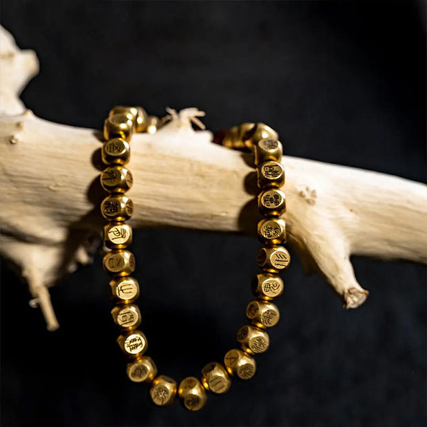 Buddha Stones Copper Brass Lightning Struck Jujube Wood Beads Wealth Bracelet - image 10