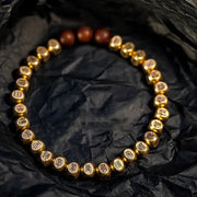 Buddha Stones Copper Brass Lightning Struck Jujube Wood Beads Wealth Bracelet - image 11