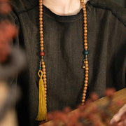 Buddha Stones 108 Mala Beads Bodhi Seed Wisdom Peace Tassel Bracelet - image 6