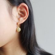 Buddha Stones 925 Sterling Silver White Jade Agate Prosperity Earrings  - image 6