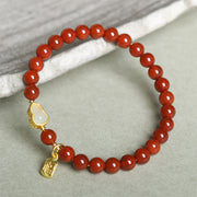 FREE Today: Fortune and Positive Natural South Red Agate Hetian Jade Gourd Bracelet - image 6