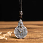 Buddha Stones Mountain Ghosts Spend Money Bagua Design Copper Pixiu Harmony Necklace Pendant - image 4