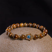 FREE Today: Courage and Protection Tiger Eye Beads Evil Eye Bracelet - image 2