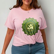 Buddha Stones Casual Green Mandala Om Symbol Pattern Cotton Tee T-shirt - image 14