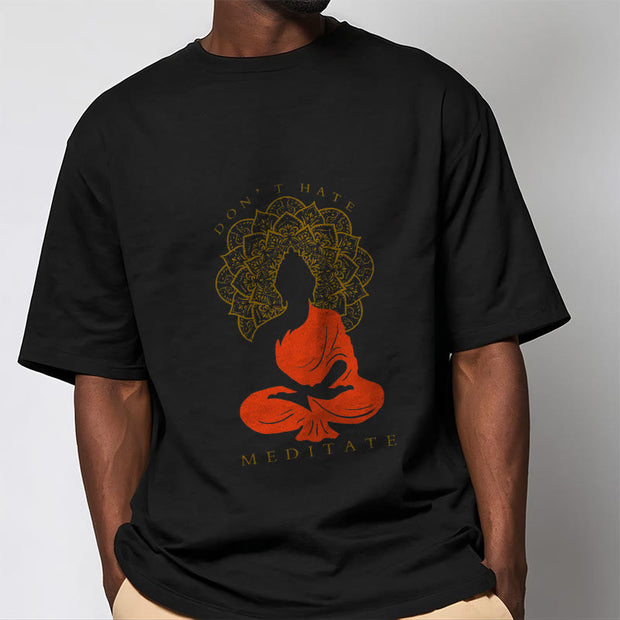 Buddha Stones Casual Meditative Buddha Mandala Pattern Cotton Tee T-Shirt - image 2