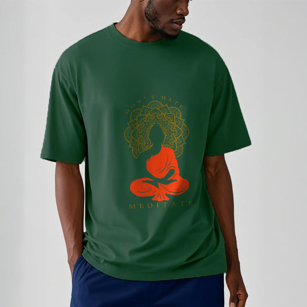 Buddha Stones Casual Meditative Buddha Mandala Pattern Cotton Tee T-Shirt - image 12