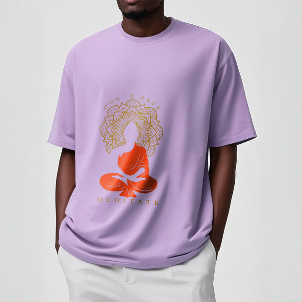 Buddha Stones Casual Meditative Buddha Mandala Pattern Cotton Tee T-Shirt - image 18